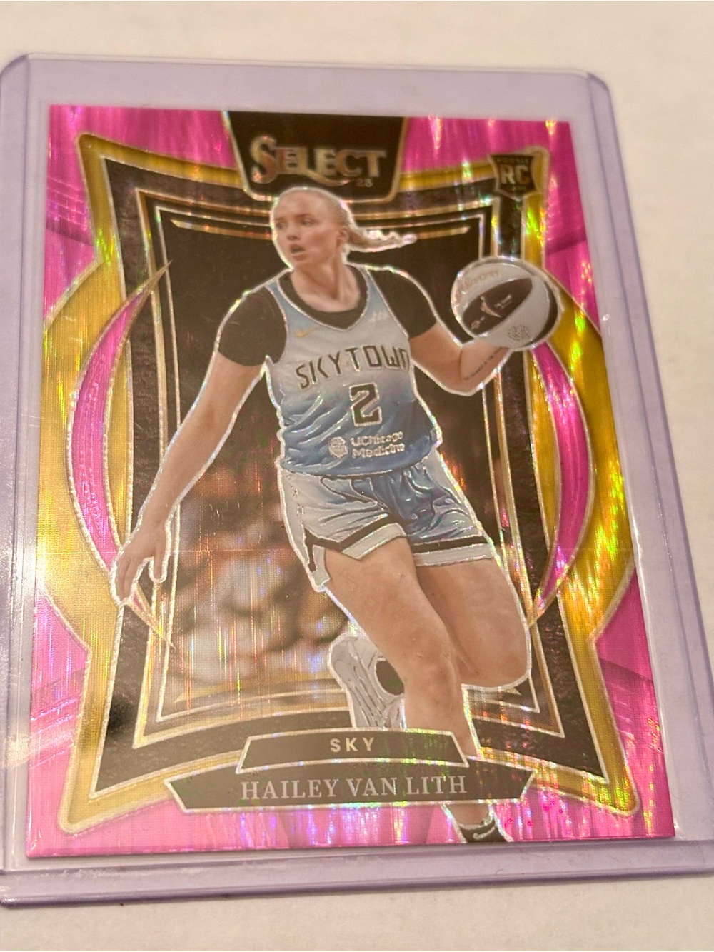 Hailey Van Lith Rookie Basketball Card Pink Prizm Concourse Chicago Sky